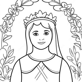 May Crowning Coloring Page 73074-57889