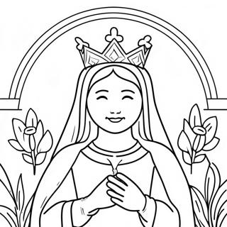 May Crowning Coloring Page 73074-57891