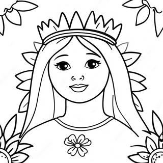 May Crowning Coloring Page 73074-57892