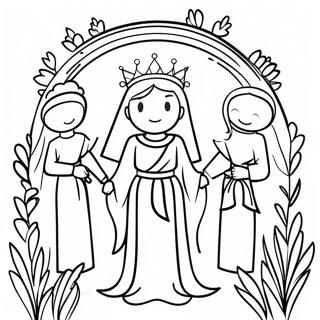 Beautiful May Crowning Ceremony Coloring Page 73075-57863