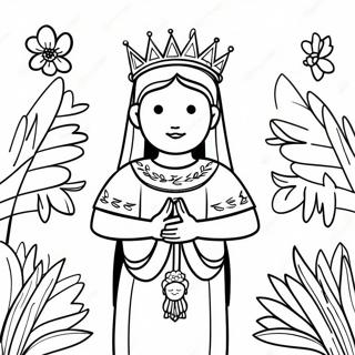 Beautiful May Crowning Ceremony Coloring Page 73075-57864