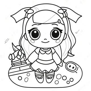 Cute Bad Girl Gacha Life Coloring Page 73084-57860