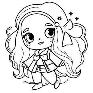 Stylish Bad Girl Gacha Life Character Coloring Page 73085-57867