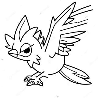 Zapdos Flying In The Sky Coloring Page 73095-57881