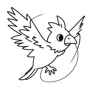 Zapdos Flying In The Sky Coloring Page 73095-57882