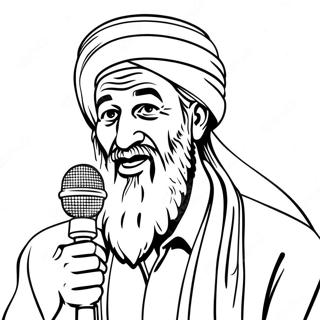 Dd Osama With Microphone Coloring Page 73125-57915