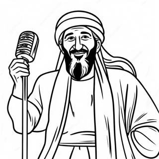 Dd Osama With Microphone Coloring Page 73125-57916