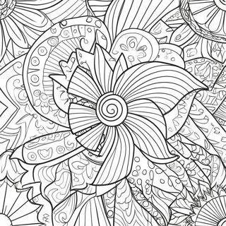 Pin Wheel Patterns Coloring Pages