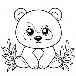 Panda Face Coloring Pages