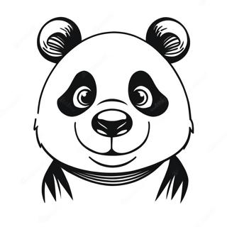 Cute Panda Face Coloring Page 73154-57922