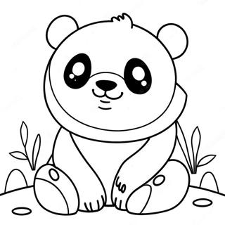 Cute Panda Face Coloring Page 73154-57923