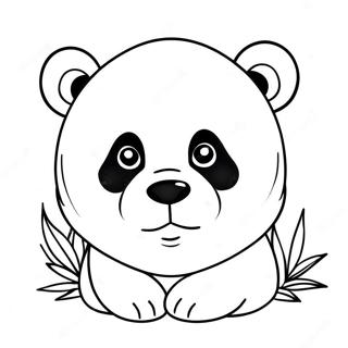 Cute Panda Face Coloring Page 73154-57924