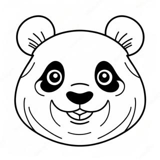 Happy Panda Face Coloring Page 73155-57927