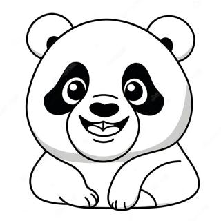 Happy Panda Face Coloring Page 73155-57928