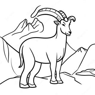 Majestic Mountain Goat Coloring Page 73205-57965