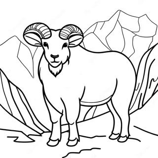 Majestic Mountain Goat Coloring Page 73205-57967