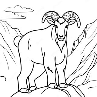 Majestic Mountain Goat Coloring Page 73205-57968