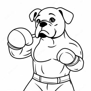 Boxer In Action Coloring Page 7321-5839