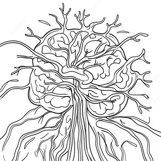 Colorful Brain Neurons Coloring Page 73225-57982