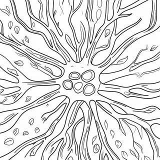 Colorful Brain Neurons Coloring Page 73225-57983