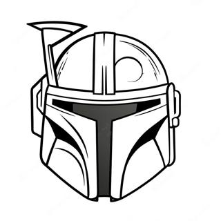 Mandalorian Helmet Coloring Pages