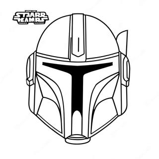 Mandalorian Helmet Coloring Page 73294-58034