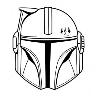 Mandalorian Helmet Coloring Page 73294-58035