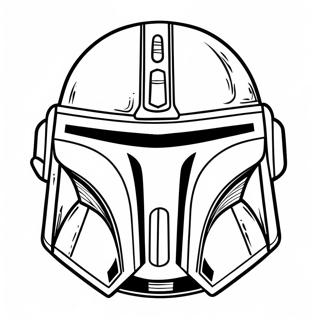 Detailed Mandalorian Helmet Coloring Page 73295-58037