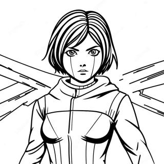 Mikasa Ackerman Coloring Page 73344-58067