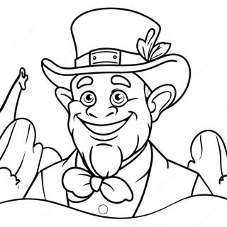 Mischievous Scary Leprechaun Coloring Page 73375-58113