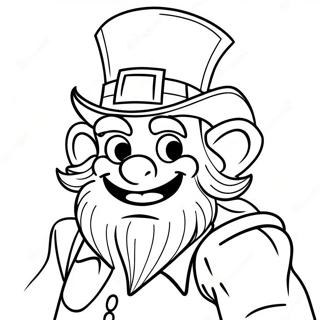 Mischievous Scary Leprechaun Coloring Page 73375-58114