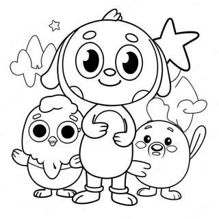 Pinky Malinky With Friends Coloring Page 73395-58118