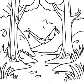 Minimalist Nature Scene Coloring Page 7340-5862