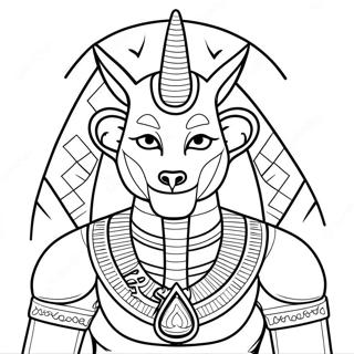 Anubis Med Den Gyldne Ankh Malebog 73515-58210