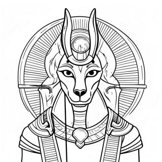 Anubis With The Golden Ankh Coloring Page 73515-58211