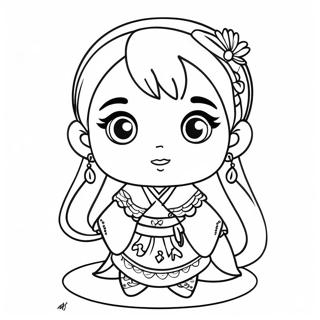 Qiqi Chibi Coloring Page 73544-58230