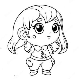 Qiqi Chibi Coloring Page 73544-58231