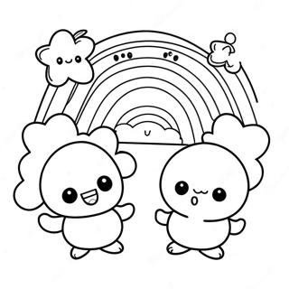 Orange Rainbow Friends Page Coloring Pages