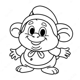 Dopey With Happy Face Coloring Page 73625-58305