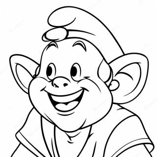 Dopey With Happy Face Coloring Page 73625-58306