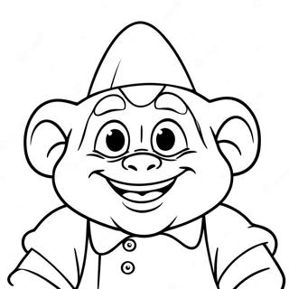 Dopey With Happy Face Coloring Page 73625-58307