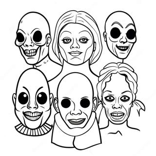 Creepy American Horror Story Characters Coloring Page 73635-58314