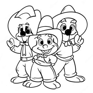 Three Caballeros Coloring Page 73694-58347