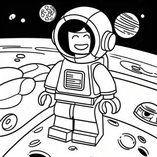 Lego Astronaut Erkundet Den Planeten Ausmalbild 73715-58370