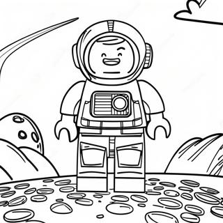 Lego Astronaut Exploring Planet Coloring Page 73715-58371