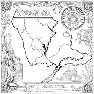 Massachusetts State Outline Coloring Page 73724-58374