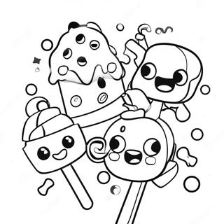 Colorful Candy Crush Characters Coloring Page 73735-58385