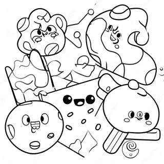 Colorful Candy Crush Characters Coloring Page 73735-58388