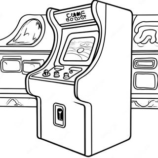 Retro 80s Arcade Game Coloring Page 73745-58390