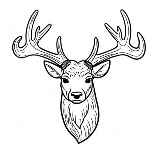 Realistic Deer Antler Coloring Page 73754-58394